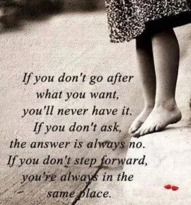 Inspirational quote on determination and persistence beside a woman's legs.