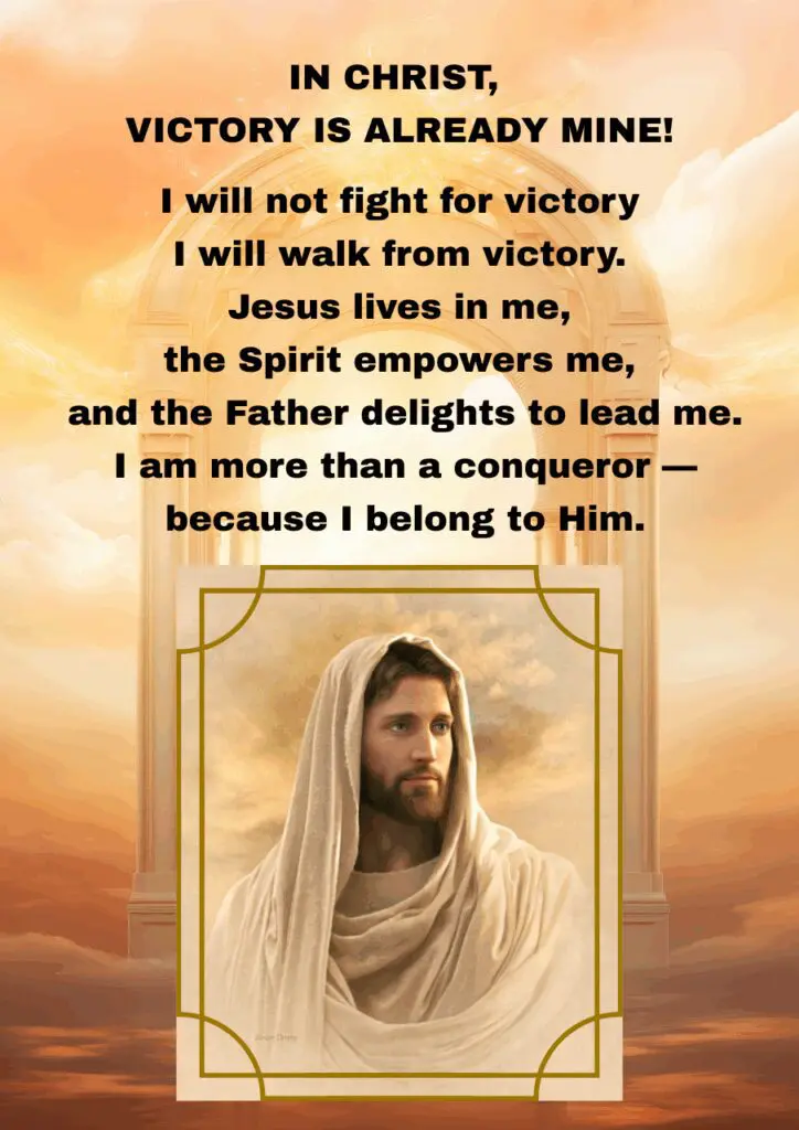 A serene image of Jesus with an inspiring faith quote.